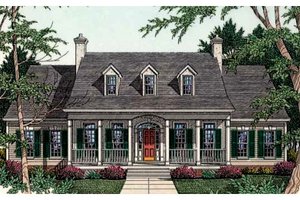 Southern Exterior - Front Elevation Plan #406-110