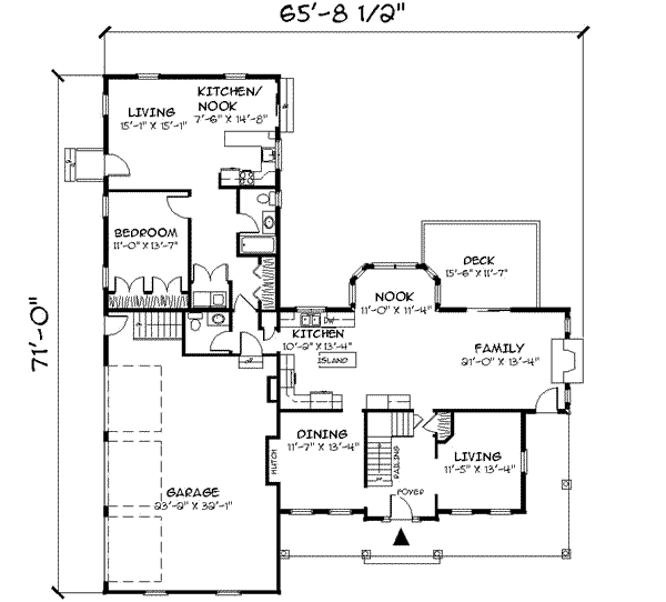 Country Floor Plan - Main Floor Plan #75-189