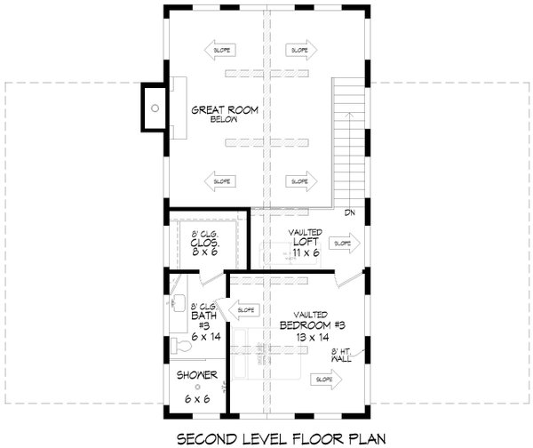 Barndominium Floor Plan - Upper Floor Plan #932-1134