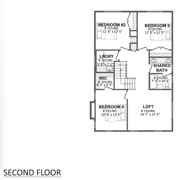 House Plan Design - Floor Plan - Upper Floor for Country House Plan #1089-79 - 4 bed, 2.5 bath