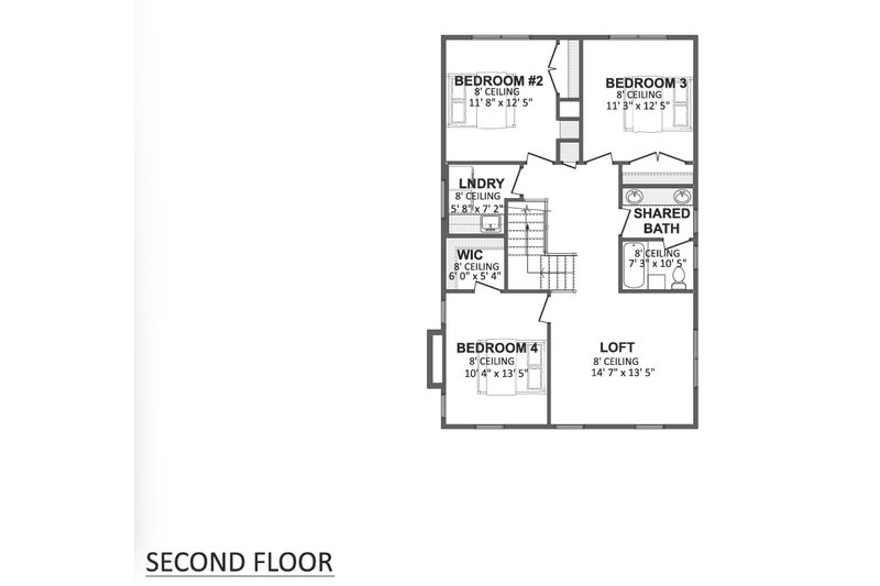 House Plan Design - Floor Plan - Upper Floor for Country House Plan #1089-79 - 4 bed, 2.5 bath