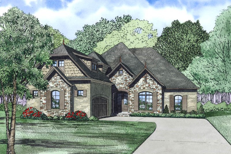 Dream House Plan - European Exterior - Other Elevation Plan #17-2490