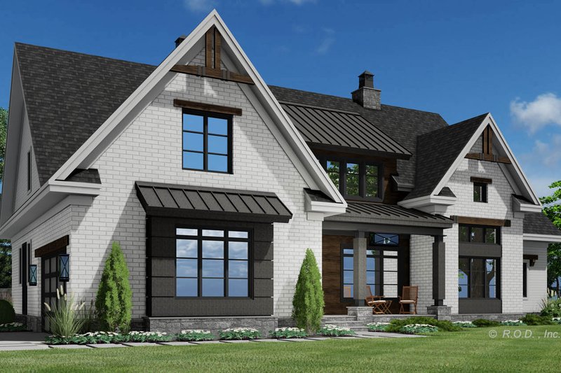 House Design - Exterior - Front Elevation 5 for Farmhouse House Plan #51-1222 - 4 bed, 3.5 bath