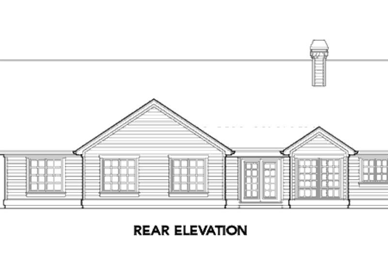 Home Plan - Exterior - Rear Elevation for Ranch House Plan #48-271 - 4 bed, 2.5 bath