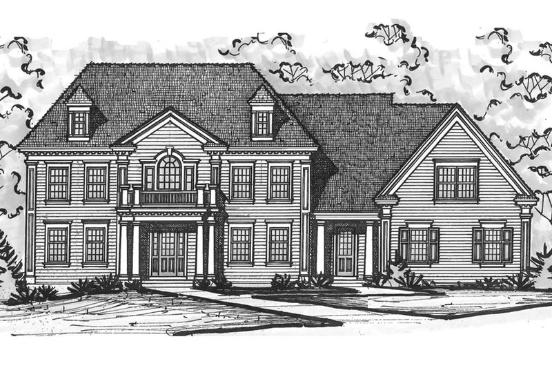 Colonial Style House Plan - 5 Beds 5.5 Baths 5722 Sq/Ft Plan #20-2277 ...