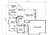 European Style House Plan - 4 Beds 3.5 Baths 3129 Sq/Ft Plan #67-567 