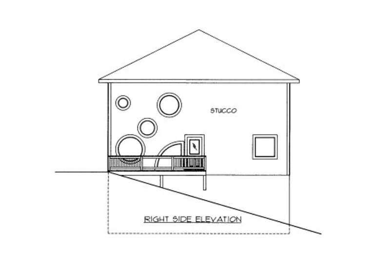Architectural House Design - Exterior - Other Elevation for Mediterranean House Plan #117-706 - 2 bed, 2 bath