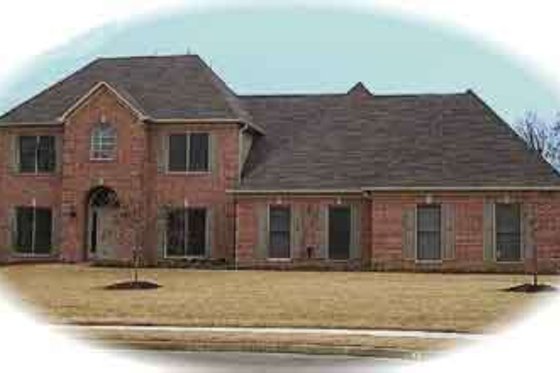 Exterior - Front Elevation for Classical House Plan #81-588 - 4 bed, 3 bath