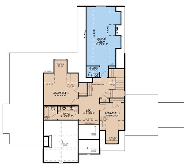 House Design - European Floor Plan - Upper Floor Plan #923-186