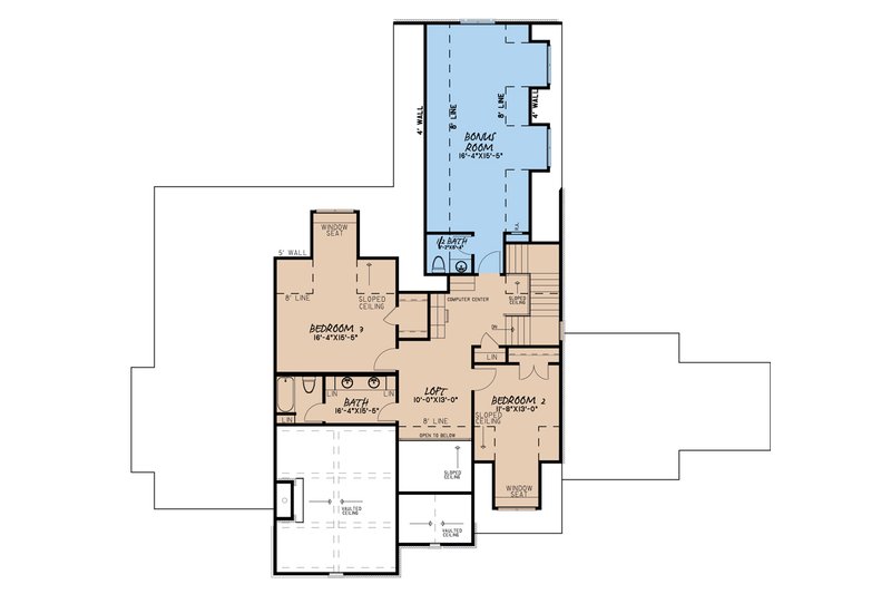 Dream House Plan - Floor Plan - Upper Floor for European House Plan #923-186 - 4 bed, 3.5 bath