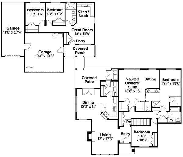 Traditional Floor Plan - Main Floor Plan #124-857