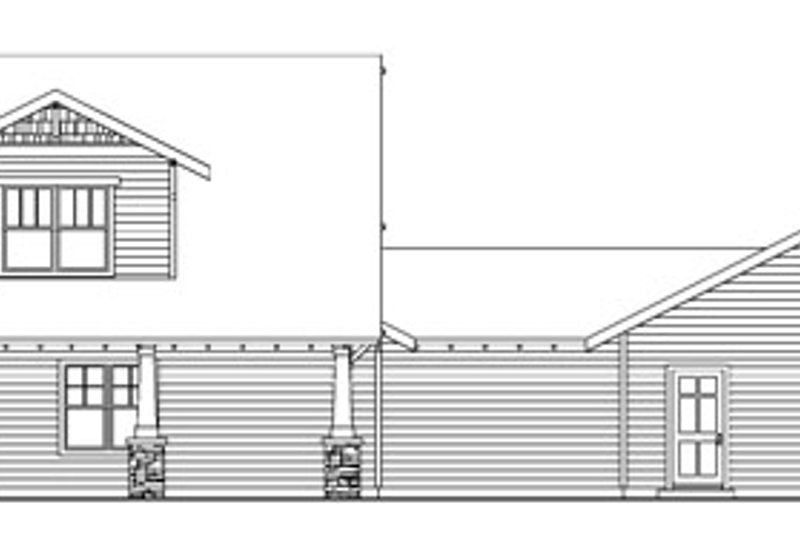 Home Plan - Exterior - Rear Elevation for Bungalow House Plan #124-736 - 3 bed, 2.5 bath