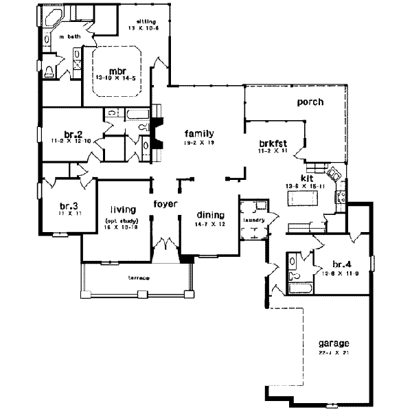 Home Plan - European Floor Plan - Main Floor Plan #301-105