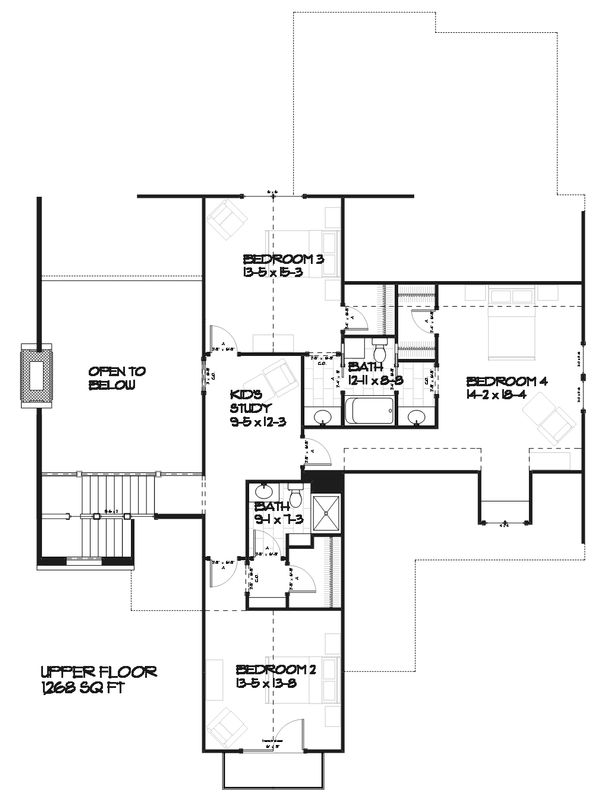 Traditional styled house plan with Contemporary floor plans