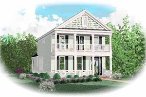 Southern Exterior - Front Elevation Plan #81-139