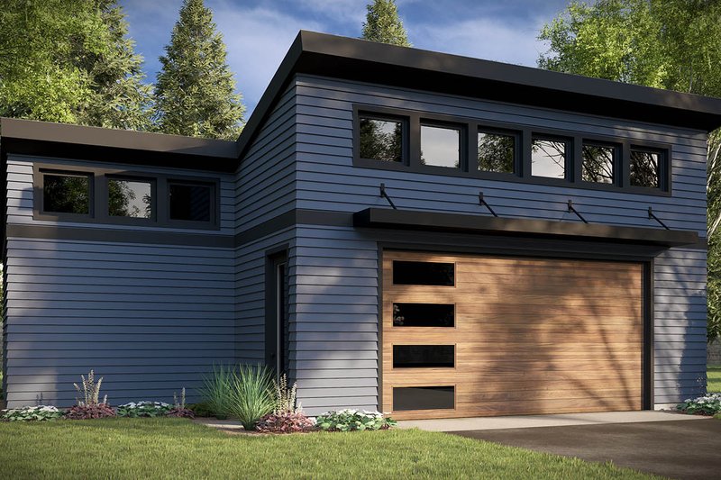 Architectural House Design - Exterior - Front Elevation 3 for Modern House Plan #51-1574, 0 bath