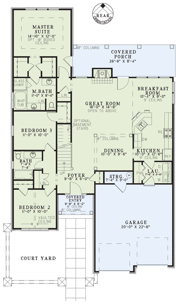 European Floor Plan - Main Floor Plan #17-123