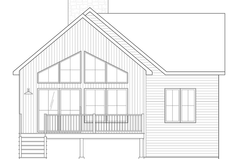 Dream House Plan - Exterior - Rear Elevation 1 for Bungalow House Plan #23-2815 - 3 bed, 2 bath