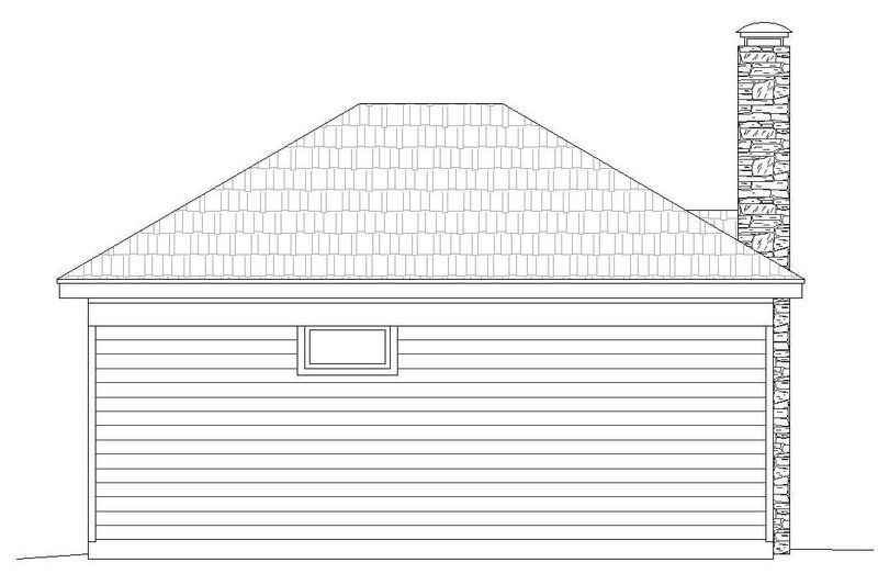 House Plan Design - Exterior - Rear Elevation for Country House Plan #932-114, 1 bath