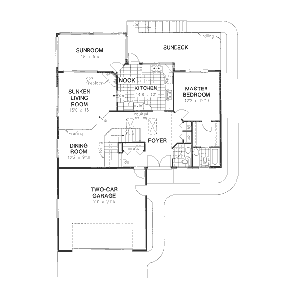 Traditional Floor Plan - Main Floor Plan #18-9054