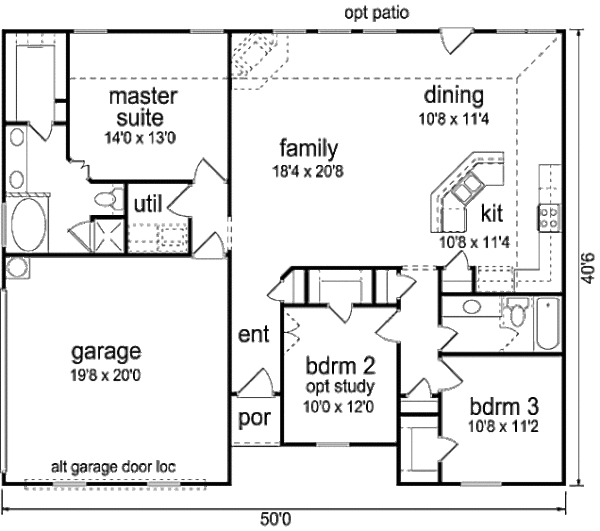 Ranch Floor Plan - Main Floor Plan #84-475