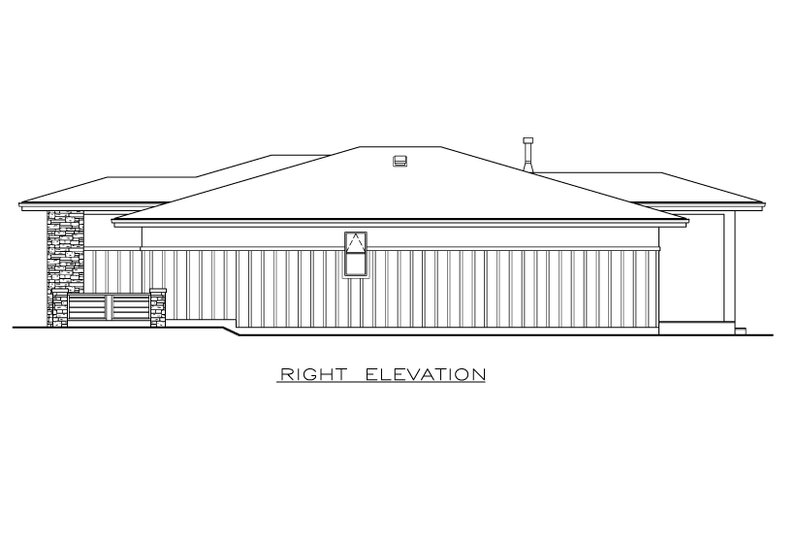 Home Plan - Exterior - Other Elevation for Prairie House Plan #1100-15 - 2 bed, 2.5 bath