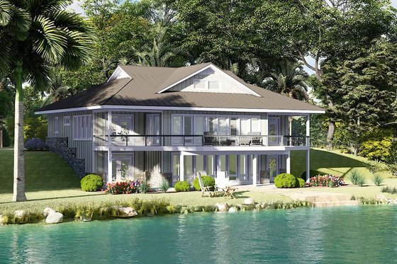 Exterior - Other Elevation 5 for Beach House Plan #932-1142 - 3 bed, 2.5 bath