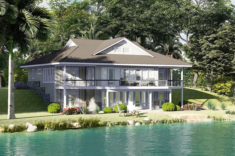 House Design - Exterior - Other Elevation 5 for Beach House Plan #932-1142 - 3 bed, 2.5 bath