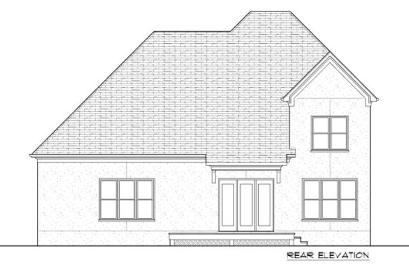 Home Plan - Exterior - Rear Elevation for Tudor House Plan #413-887 - 5 bed, 4 bath