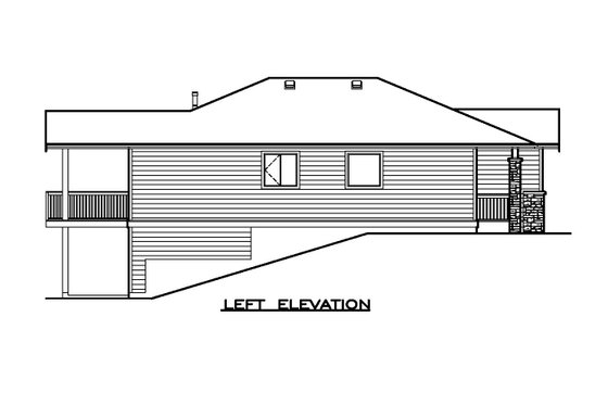 Exterior - Other Elevation 1 for Craftsman House Plan #1100-7 - 2 bed, 2 bath