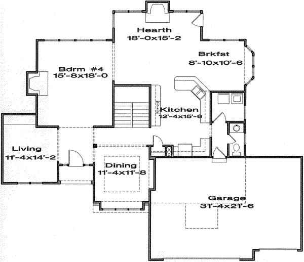 Traditional Floor Plan - Main Floor Plan #6-151