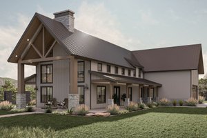 Exterior - Front Elevation for Barndominium House Plan #455-544 - 3 bed, 2.5 bath