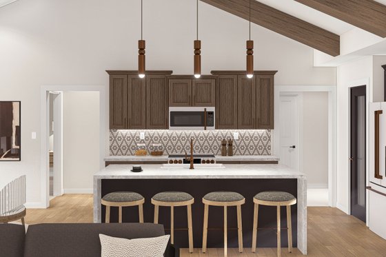 Interior - Kitchen for Traditional House Plan #455-436 - 3 bed, 2 bath