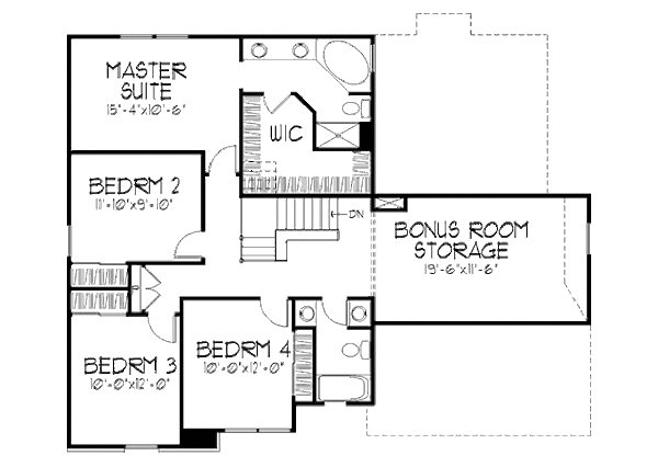 Dream House Plan - Country Floor Plan - Upper Floor Plan #320-422