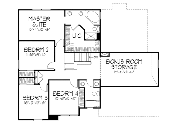 Architectural House Design - Country Floor Plan - Upper Floor Plan #320-422