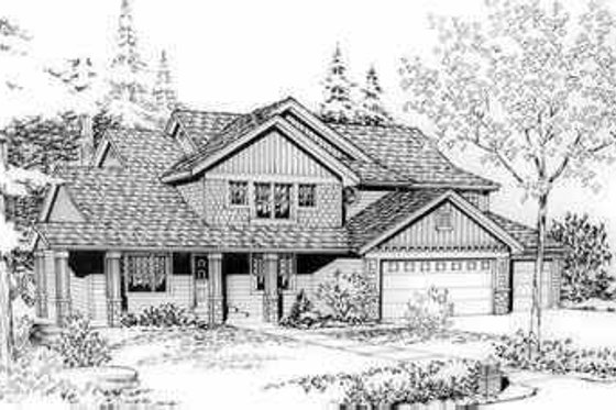 Exterior - Front Elevation for Traditional House Plan #78-203 - 5 bed, 3.5 bath