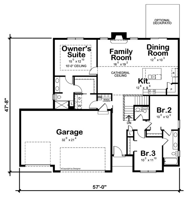 Farmhouse Floor Plan - Main Floor Plan #20-2547