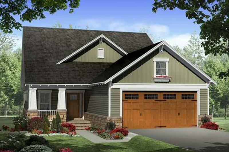 Architectural House Design - Craftsman Exterior - Front Elevation Plan #21-263
