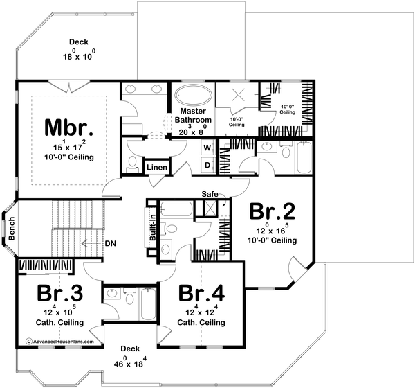 Dream House Plan - Modern Floor Plan - Upper Floor Plan #455-618