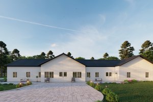 Barndominium Exterior - Front Elevation Plan #1107-40