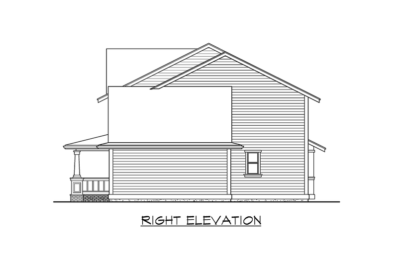 Dream House Plan - Exterior - Other Elevation 4 for Farmhouse House Plan #132-119 - 4 bed, 2.5 bath