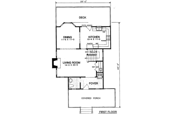 Floor Plan - Main Floor for Victorian House Plan #322-110 - 3 bed, 2.5 bath