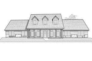 Southern Exterior - Front Elevation Plan #65-368