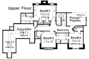 European Style House Plan - 4 Beds 3.5 Baths 2508 Sq/Ft Plan #310-147 