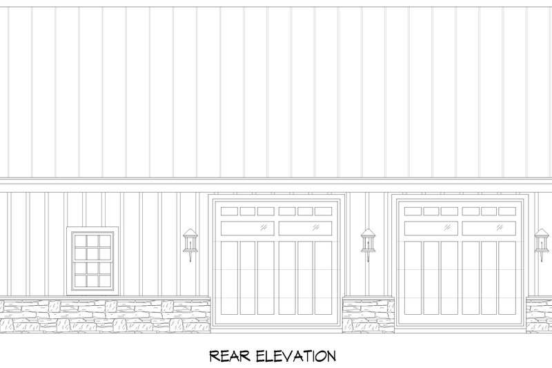 Dream House Plan - Exterior - Rear Elevation for Country House Plan #932-1311, 0 bath