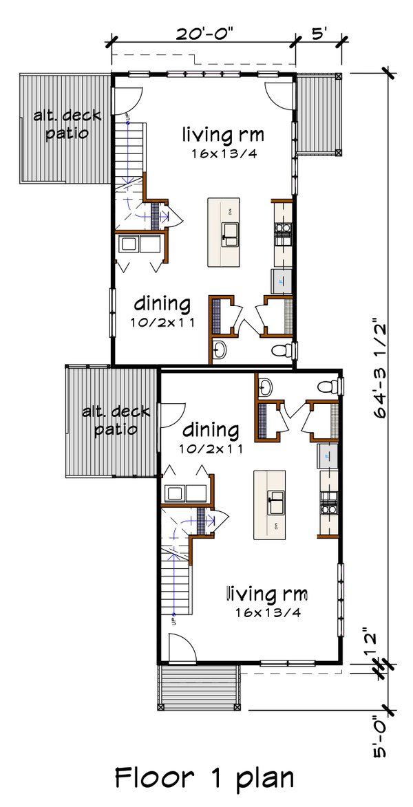 House Plan Design - Modern Floor Plan - Main Floor Plan #79-368