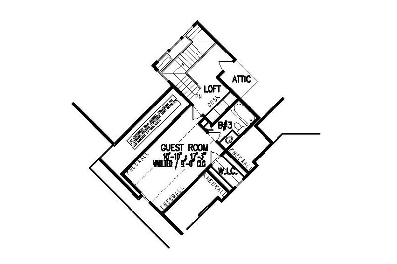 Dream House Plan - Floor Plan - Other Floor for Craftsman House Plan #54-431 - 3 bed, 2.5 bath
