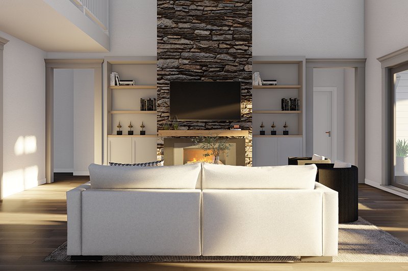 House Blueprint - Interior - Family Room 2 for Country House Plan #923-326 - 3 bed, 3.5 bath