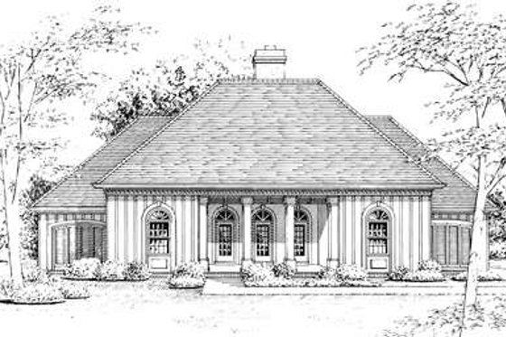 Exterior - Front Elevation 3 for Traditional House Plan #45-309 - 3 bed, 2 bath