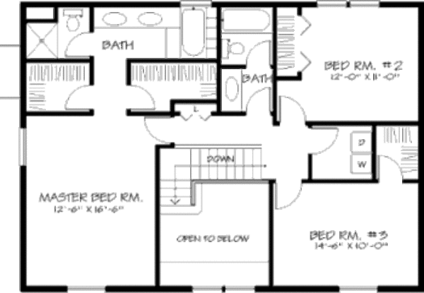 Country Floor Plan - Upper Floor Plan #320-306